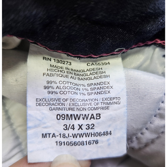 Wrangler Retro Mae Trouser Women 26x30 Stretch 09MWWAB Flared Dark Wash Jean 3/4 - Picture 11 of 16